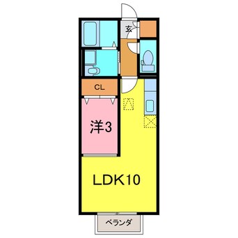 間取図 Ｆ・アンジェＡ