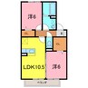 ラ・ポルトＢ 2LDKの間取り