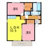 ウィルモア呉竹 2LDKの間取り