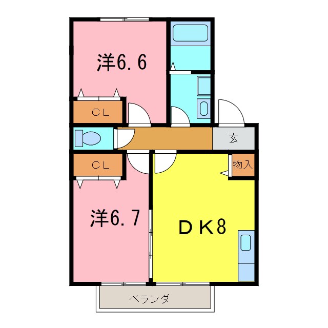 間取り図 グリーンハットA棟