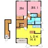 サンシャイン新池 2LDKの間取り