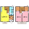 ぷらっとＳ・ＯＫＩＮＯ　Ａ 2LDKの間取り