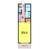 グリーンメゾン 1Kの間取り