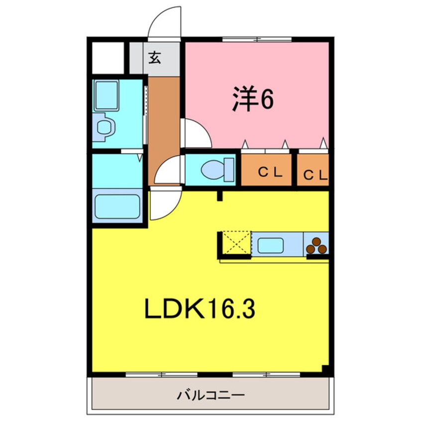 間取図 アンプルール　リーブル　サンハイツ