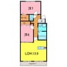 ラルゴ 2LDKの間取り