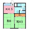 レスト北新川Ａ 2Kの間取り
