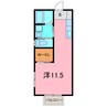 サンライズB 1Rの間取り