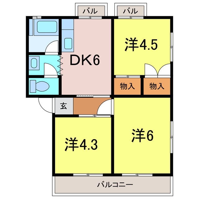 間取り図 サンプラザ安城