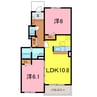 カーサ　ヴィオラ 2LDKの間取り