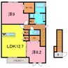 プラザセレステＡ 2LDKの間取り