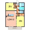 エーデルハイム碧海 2LDKの間取り