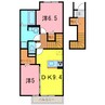 グリーン　リヴァージュ 2DKの間取り