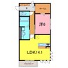 レジデンス神都Ⅱ 1LDKの間取り