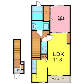 間取図 ヴィラ・ウエストN