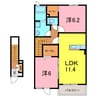 メゾン相生Ⅱ 2LDKの間取り