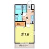 TIERRA新安城 1Kの間取り