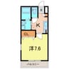 TIERRA新安城 1Kの間取り