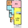 プレイスメゾン 1LDKの間取り