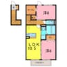 サニーソフィア　B棟 2LDKの間取り
