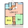 フローラルハイツ 2LDKの間取り