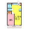 アールイーステージ刈谷 1LDKの間取り