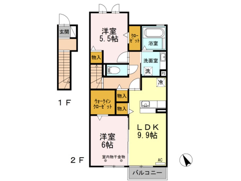 間取図 ＺＩＬＬＩＯＮ　Ｂ棟