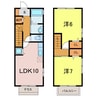 セジュール・ヴィオレ 2LDKの間取り