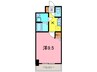 双樹マンション 1Kの間取り
