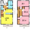 知立市新池2丁目戸建賃貸　Ａ棟 3LDKの間取り