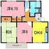 ハイカムールあすか　B 3DKの間取り