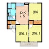 セジュールOZ 3DKの間取り