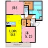 Ｄ－ｒｏｏｍ北本郷 2LDKの間取り