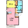 ルーピン 1LDKの間取り