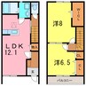 メゾネットLuce 2LDKの間取り
