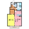 フローラ　B棟 1LDKの間取り
