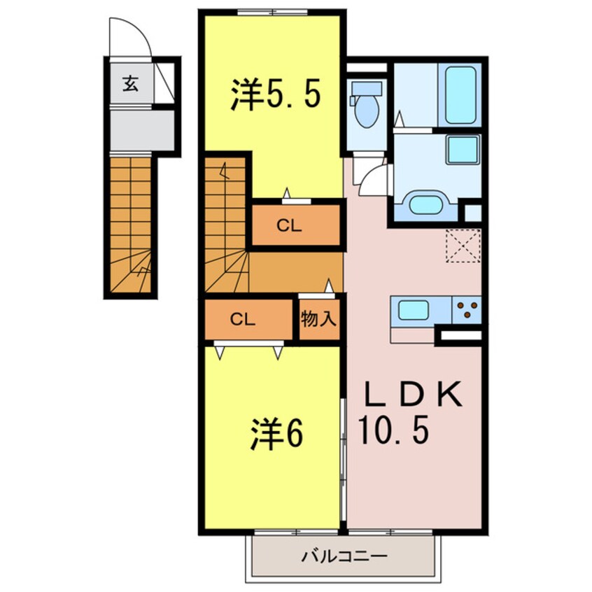 間取図 フローラ　B棟