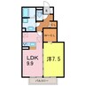 フローラ　B棟 1LDKの間取り