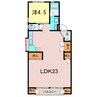 みどりマンション 1LDKの間取り