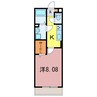 D-room甲山寺 1Kの間取り