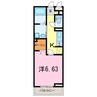 シェノン二本木新町 1Kの間取り
