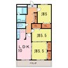 East One 3LDKの間取り