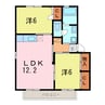グレイス　A棟 2LDKの間取り