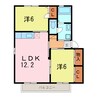 グレイス　A棟 2LDKの間取り