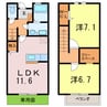 シルフM A 2LDKの間取り