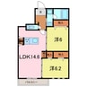 エスペランサⅠ 2LDKの間取り