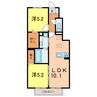 D-room聖心 2LDKの間取り
