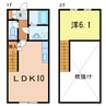アクシア中根 1LDKの間取り