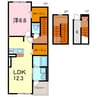 バーシアⅢ番館 1LDKの間取り