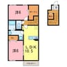 D-room神有 2LDKの間取り