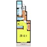 サンリット 1Kの間取り
